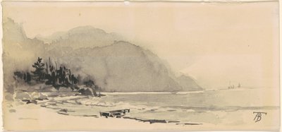 ボート オン ザ ビーチ 作： Alfred Thompson Bricher