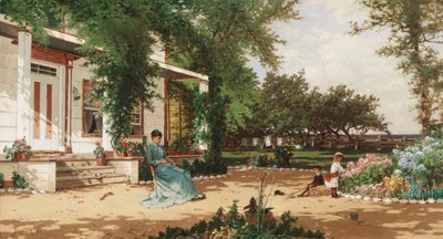 私の隣人の庭、1883年 作： Alfred Thompson Bricher