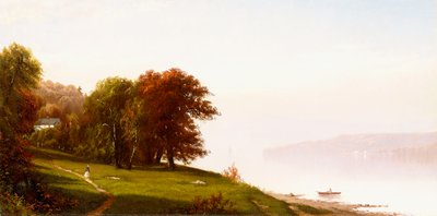 ハドソンの風景、1865年頃 作： Alfred Thompson Bricher