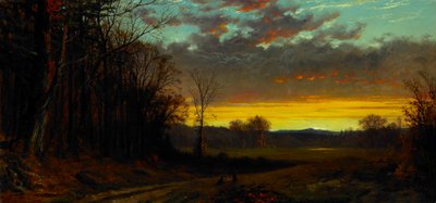 荒野の黄昏 作： Alfred Thompson Bricher