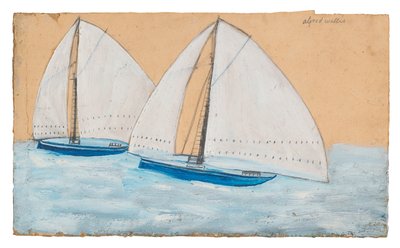 2隻の帆船 作： Alfred Wallis
