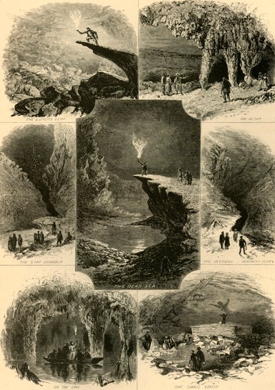 「マンモスケーブの情景」、1874年。 作： Alfred Rudolph Waud