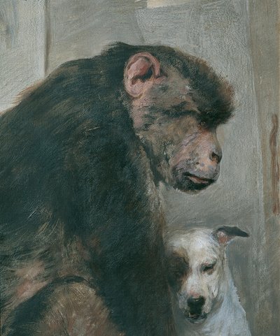 猿と犬 作： Alfred Wesemann