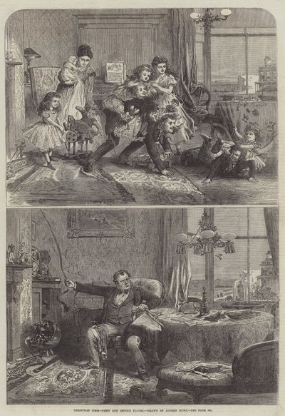 クリスマスタイム、1階と2階 作： Alfred William Hunt