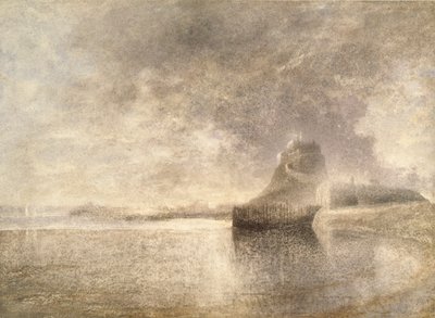 聖なる島の城、ノーサンブリア、c1882-3 作： Alfred William Hunt