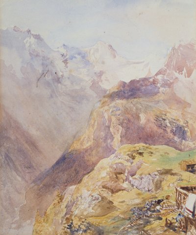 ミューレンからのラウターブルンネン渓谷 作： Alfred William Hunt