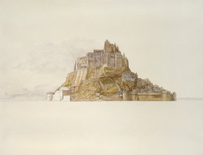 サンズのモン・サン・ミッシェルc。 1876（グラファイトの上に水彩、紙に） 作： Alfred William Hunt