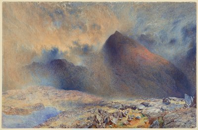 雲が晴れるスノードン山 作： Alfred William Hunt