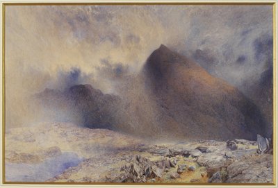 クリアクラウドを通してスノードン山、1857年（紙と鉛筆） 作： Alfred William Hunt