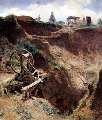 The Gravel Pit, Kings Cross」（水彩・紙） 作： Alfred William Hunt