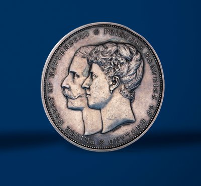 ベアトリス王女とバッテンベルクのヘンリー王子の結婚を記念したメダル、1885年（銀色）（419675の表側） 作： Alfred and Wyon, Joseph Shephard Wyon