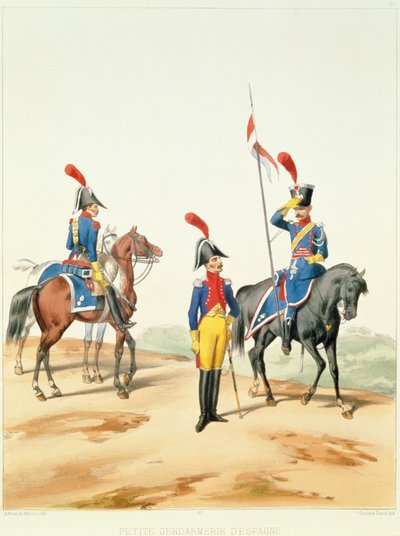 ギュスターヴデイヴィッド（1824-91）によって刻まれたフランス軍1810 作： Alfred de after Marbot