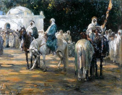 メシェッドの前で」1903年頃（油彩・キャンバス） 作： Alfred von Wierusz Kowalski