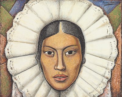 テフアナ、1930年頃（紙にガッシュとクレヨン） 作： Alfredo Ramos Martinez