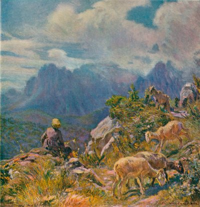 「アプアン アルプスの牧草地」、1922 年頃 作： Alfredo Vaccari
