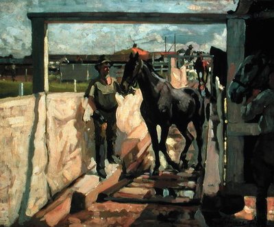 疥癬のための硫黄の浸漬、1918年頃（キャンバスに油彩） 作： Algernon Mayow Talmage