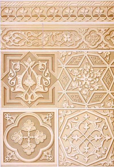 建築装飾の詳細な研究、パブ。1883. 作： Alhusain Fawzy
