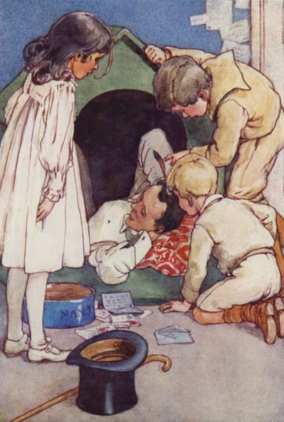 彼は子供たちが戻るまで犬小屋に住んでいました（カラーリソ） 作： Alice Bolingbroke (after) Woodward