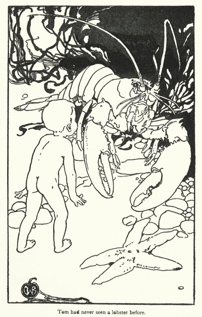 チャールズ・キングズレー著『The Water-Babies』の挿絵（リトグラフ） 作： Alice Bolingbroke (after) Woodward