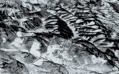 ネバダ上空、2018年（手描きリペイント写真） 作： Alice Gur-Arie