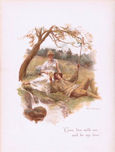ヒルデスハイマーとフォークナーによって罰せられたいくつかの古い愛の歌、1892年 作： Alice Havers