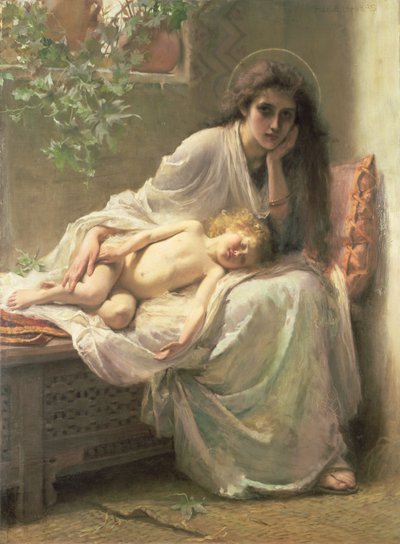 メアリーはこれらのすべてのものを保持し、彼女の心にそれらを熟考しました 作： Alice Havers