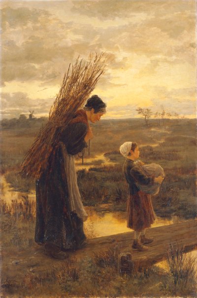 「彼らは疲れた道を帰りました」、1870-1890 作： Alice Mary Morgan