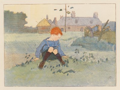 ビーイング・ノーティ（カラーリトグラフ） 作： Alice Maud Beddington