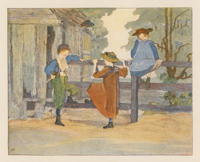ボーイズ・アンド・ガールズ（カラーリトグラフ） 作： Alice Maud Beddington
