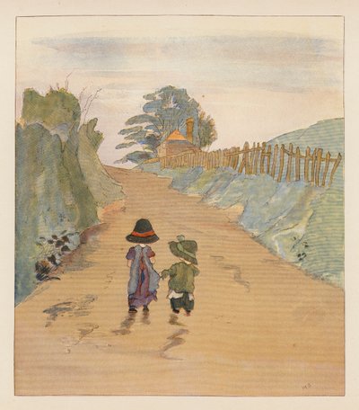 ジプシーの子供たち（カラーリトグラフ） 作： Alice Maud Beddington