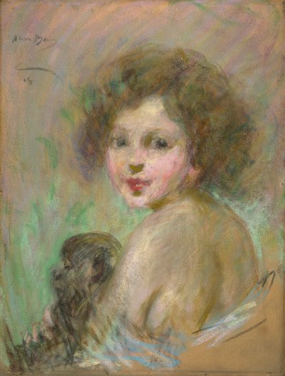 猿を連れた子供 作： Alice Pike Barney