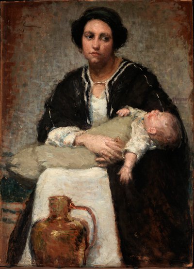 母と眠る赤ん坊、1911 年。 作： Alice Pike Barney