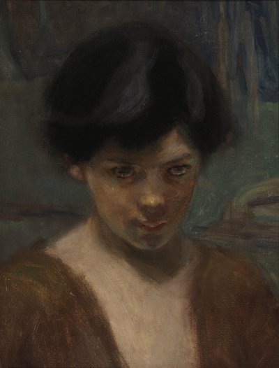 少年の頭を研究します。 作： Alice Pike Barney