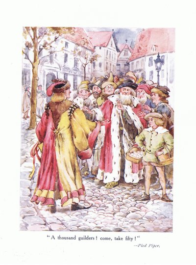 千ギルダー！ 50を取りに来てください！、イラスト、若い詩から：ロバート・ブラウニング、c.1920 作： Alice Ross