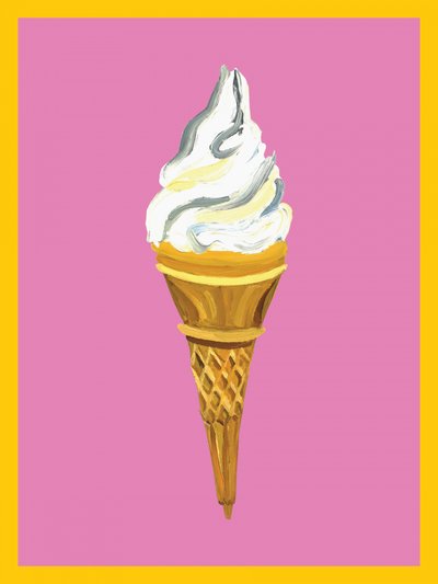 ピンクのアイスクリームコーン 作： Alice Straker