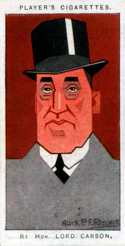 1926年、アルスターのリーダーであり擁護者であるエドワードカーソン、初代男爵カーソン。 作： Alick P. F. Ritchie