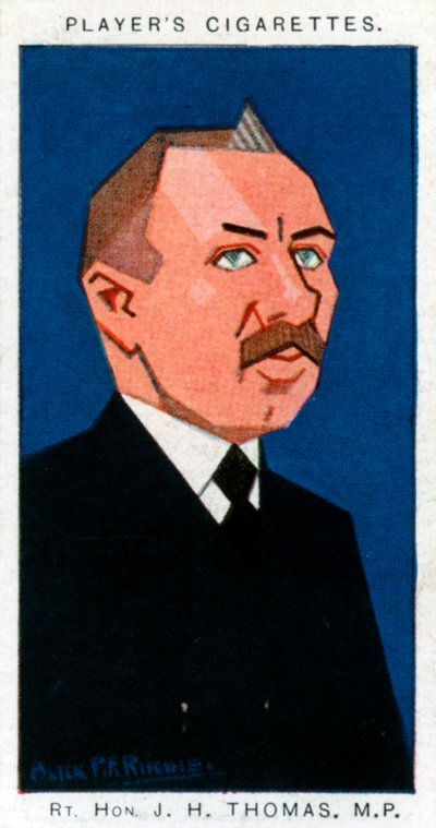 ジェームズヘンリートーマス、イギリスの労働組合員および政治家、1926年。 作： Alick P. F. Ritchie