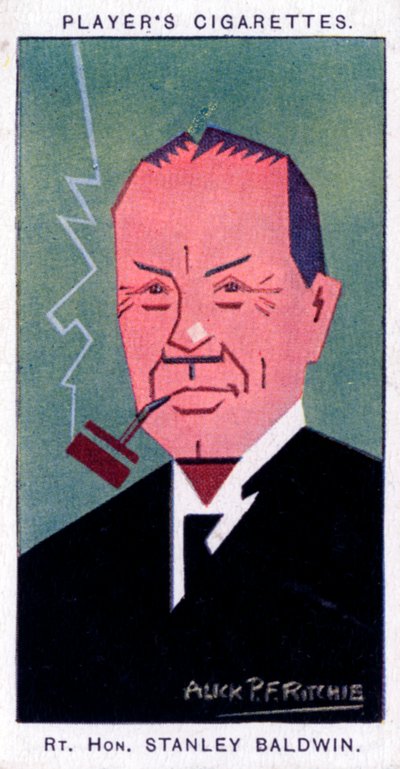 スタンリーボールドウィン、初代伯爵ボールドウィン、イギリス首相、1926年。 作： Alick P. F. Ritchie