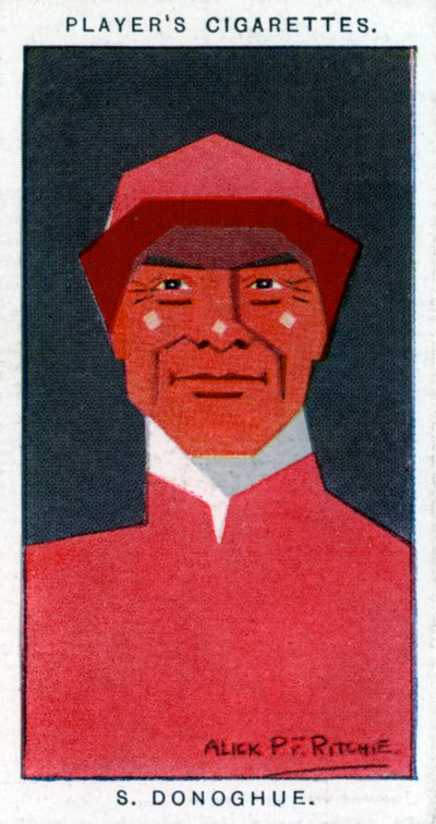 スティーブンドノヒュー、騎手兼トレーナー、1926年。 作： Alick P. F. Ritchie