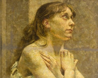 祈る少女（船内の油） 作： Alick Penrose Forbes Ritchie