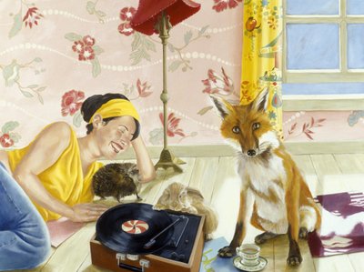 私たちの素晴らしいベビーシッター（キャンバスにアクリルと油） 作： Alix Contemporary Artist Soubiran Hall