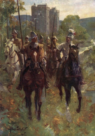「Border Reivers」牛の襲撃に出発（カラーリソ） 作： Allan (after) Stewart