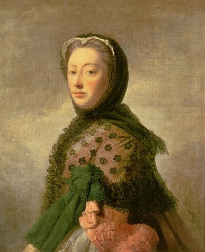 ウェールズの王女、サクセゴータのオーガスタの肖像 作： Allan Ramsay