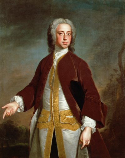 1742年以前のラトランド公爵の6男の息子、シェラードマナーズ卿の肖像 作： Allan Ramsay
