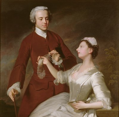 エドワード卿とターナー夫人の肖像、1740年 作： Allan Ramsay