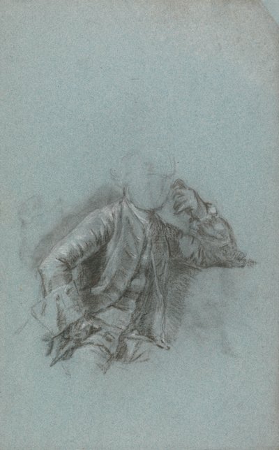 座っている紳士の肖像のための習作 作： Allan Ramsay