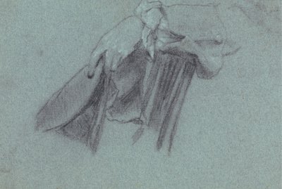 Estudo de uma mão segurando um chapéu 作： Allan Ramsay