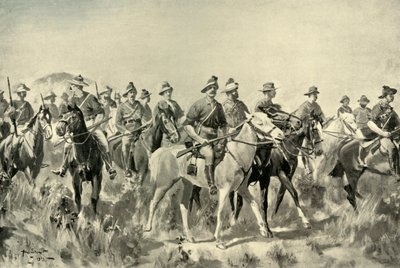 「行進するオーストラリアのブッシュマン」、1901 年。 作： Allan Stewart
