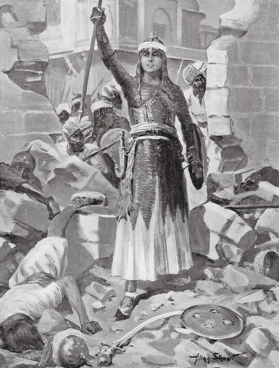 チャンド・ビビ王女、アフマドナガルを擁護 作： Allan Stewart