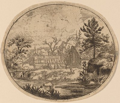 川岸のハムレット、おそらくc。 16451656。 作： Allart van Everdingen
